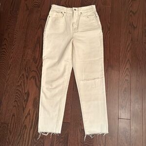 Madewell The Mom Jean in White